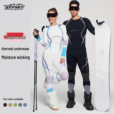 Autumn/Winter Moisture-Wicking Compression Ski Suit with Quick-Dry Breathable Warmth for Outdoor Sports