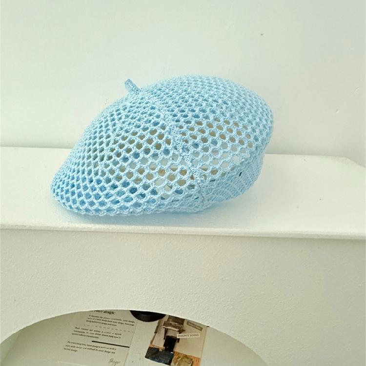 Breathable Raffia Grass Woven Beret Hat For Women Spring Essential Hollowout Sun Hat For Various Occasion Photoshoots Headpiece