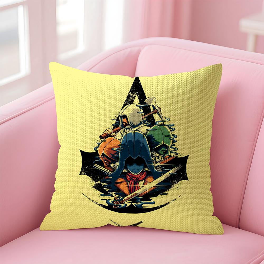 

AAssassins CreedD Game Cushion Cover Natural Linen Pillow Case DoubleSided Print Decorative Sofa Pillowcase Home Decor Gift 30x30cm