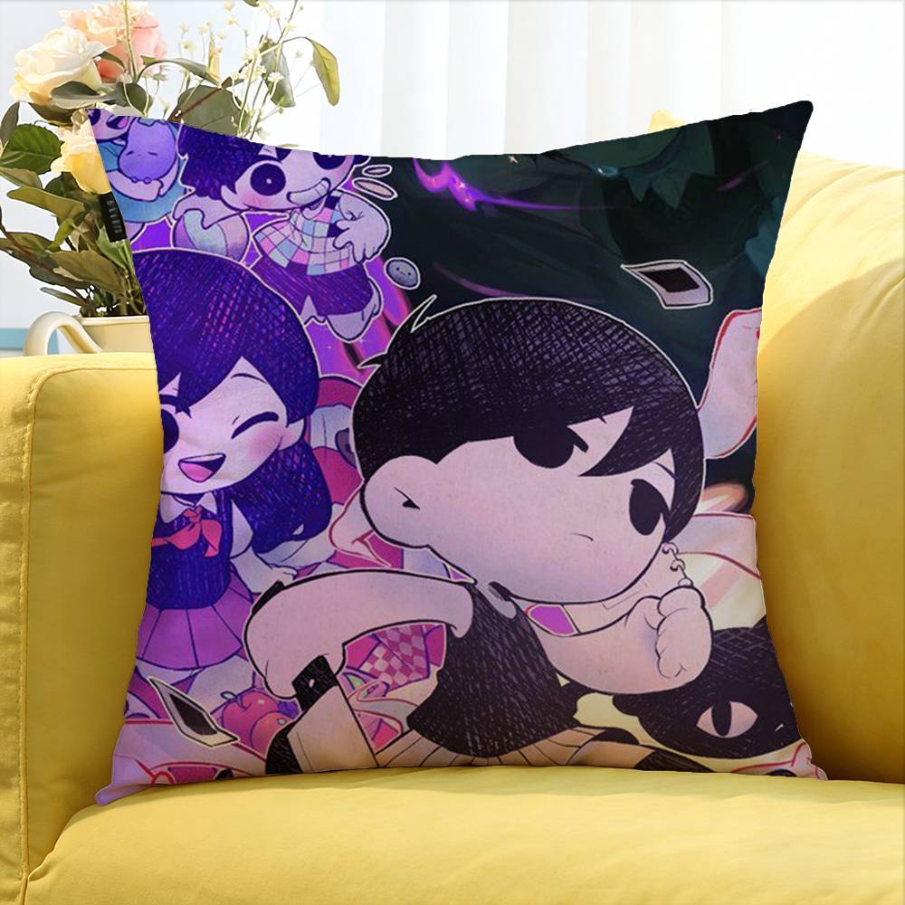 Game O-Omori Sunny And Mewo World Various Sizes Square Pillow Case For Car Home Bedchamber Decor