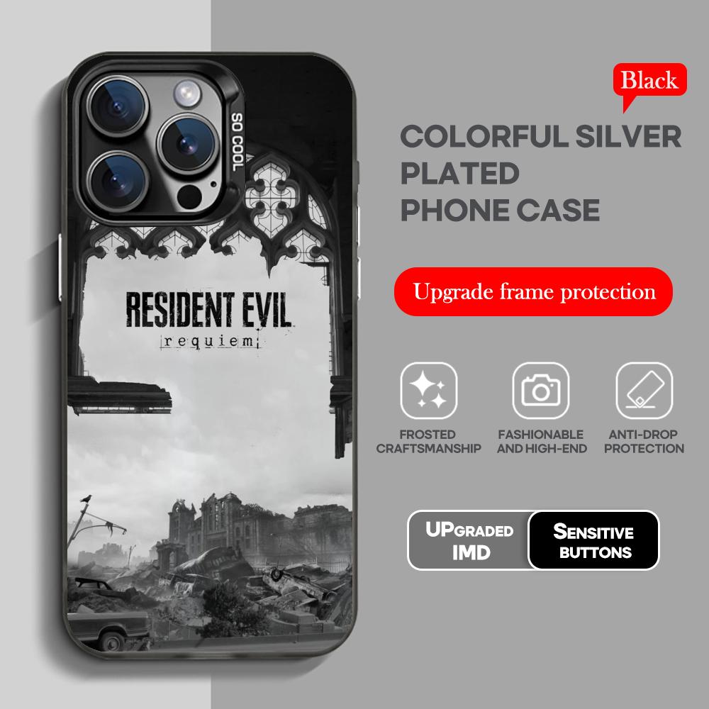 New Game Resident Evil Requiem Phone Case Black IMD Colorful Silver Suitable Case for iPhone 17 16 E 15 14 13 12 11 Pro Max