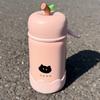 Kawaii Cat Mini Tumbler With Straw Cute Hot And Cold Stainless Steel Thermos Bottle For Tea Portable Coffee Thermal Cup Gift
