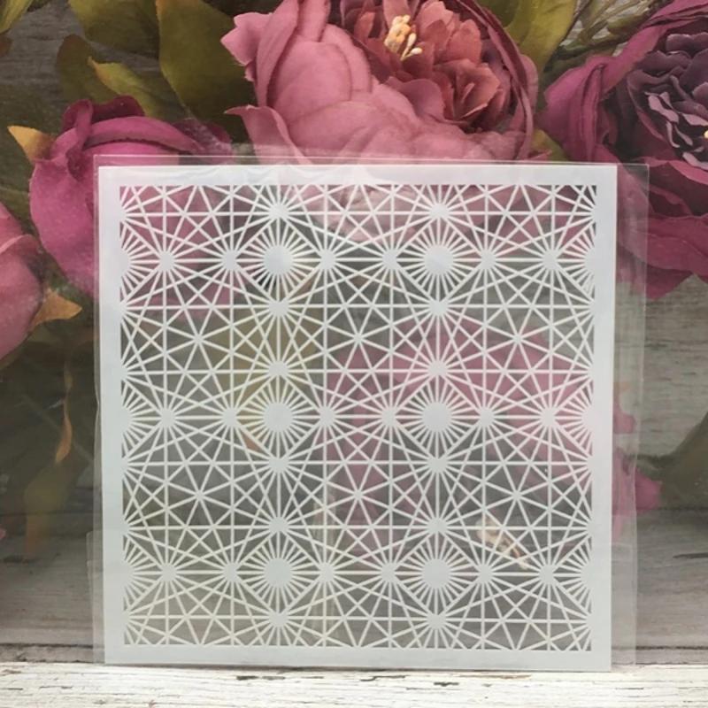 

9Pcs/Set 5 Line Grid Geometry DIY Layering Stencils Painting Scrapbook Coloring Embossing Album Decorative Card Template