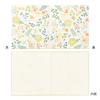 Midori Farbe mit Floral 33260006 Papier, Halbtransparent, Zweifach gefaltet, Aufkleber, Muster, Gelb,