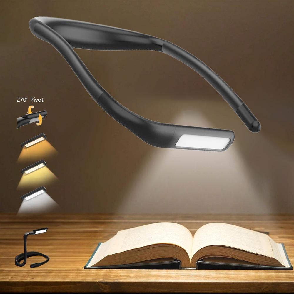 Eye protection reading light, neck LED night light, portable USB charging small table lamp, dual-use for charging and plugging