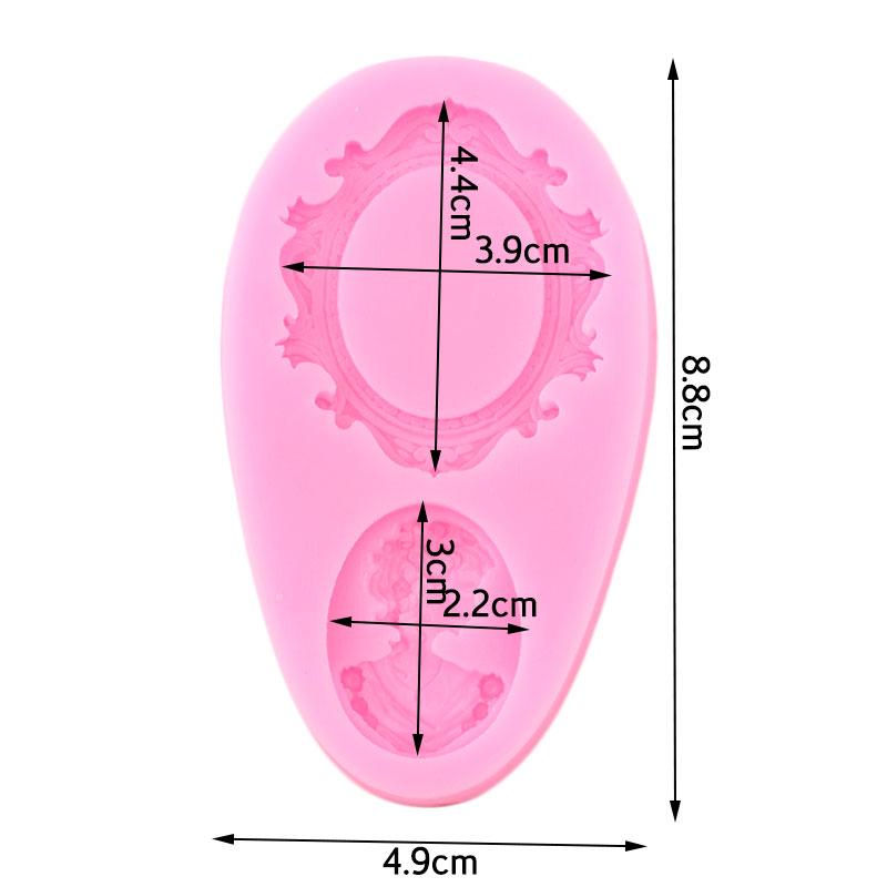 Cameo Picture Frame Silicone Mould Fondant Moulds DIY Sugarcraft Resin Epoxy Mould Chocolate Gumpaste Candy Resin Clay Moulds