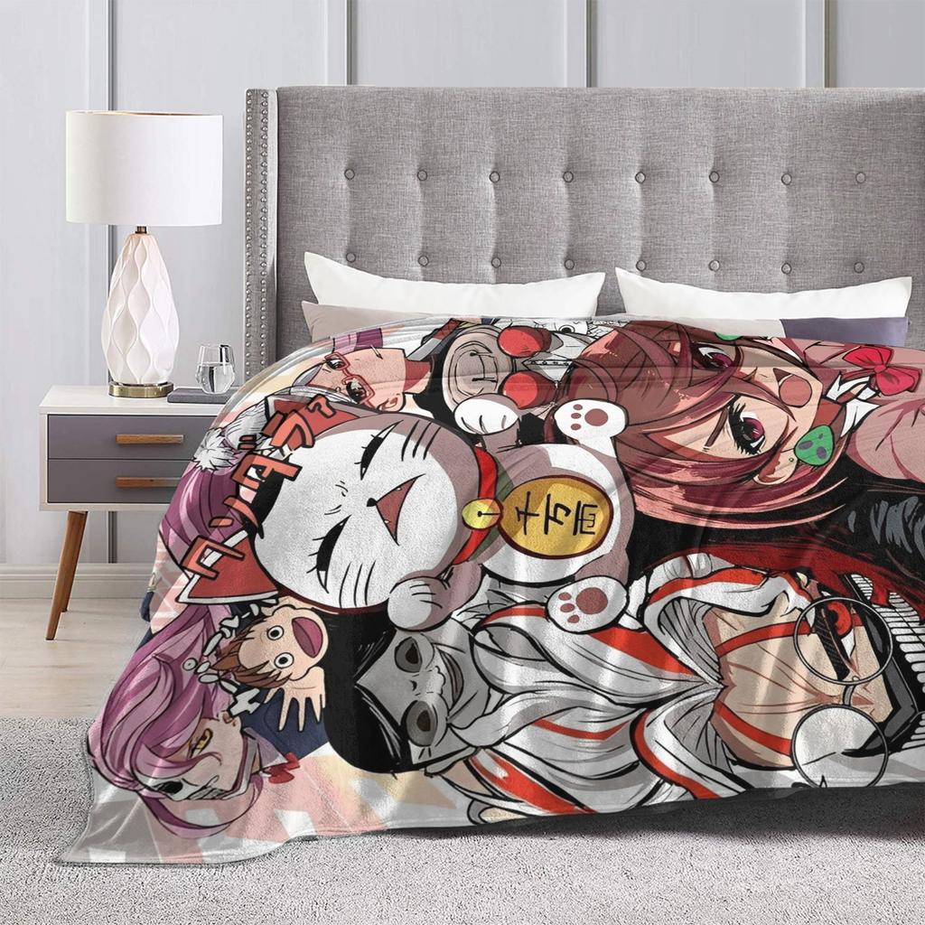 Turbo Granny Dandadan Anime Blanket Street Trend Plush Throw Blanket For Living Room Airplane Travel Flannel Bedspread Bed Cover