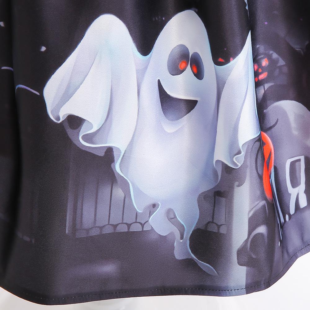 3 ks Pumpkin Witch Cosplay dievčenské šaty Vianočný Halloween Vampire Kostým Dievčenské Party Princezná Šaty Deti Detské Oblečenie 3 6 8 10 Year Black
