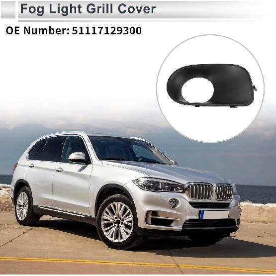 Front Right Fog Light Grill for BMW X5 2004-2006 Front Lower Bumper Fog Light Cover Inserts No.51117129300 ABS 1 Pc