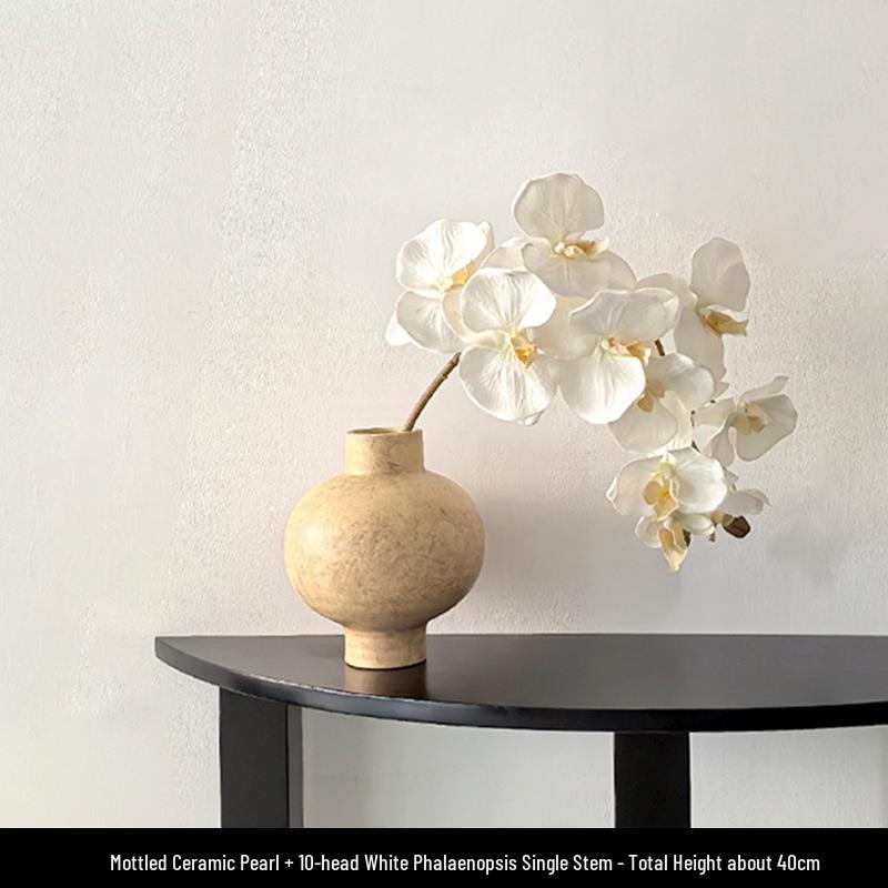 Light Luxury Phalaenopsis Artificial Floral Arrangement for Dining Table Decoration