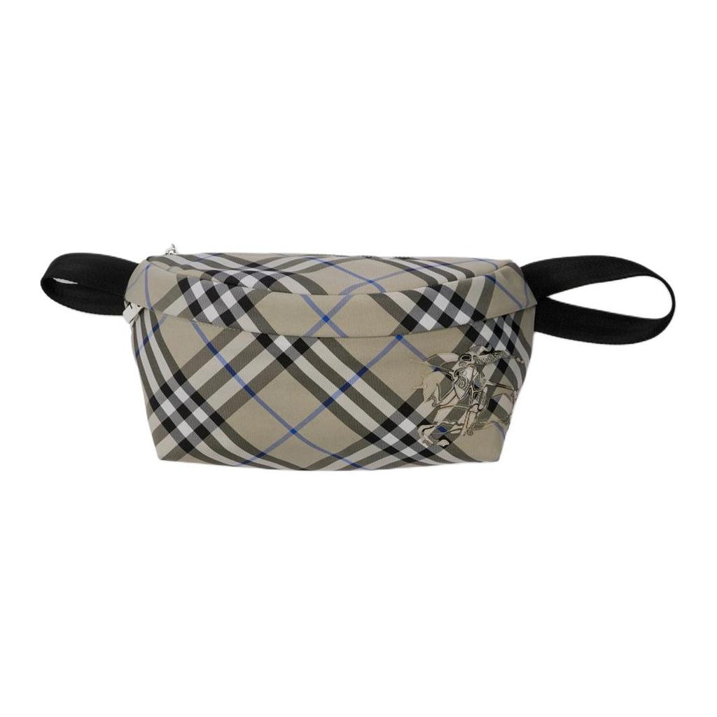Burberry Adjustable Mesh Shoulder Strap Zipper Closure Waist Bag Men waist bag Moss-Green 80917811