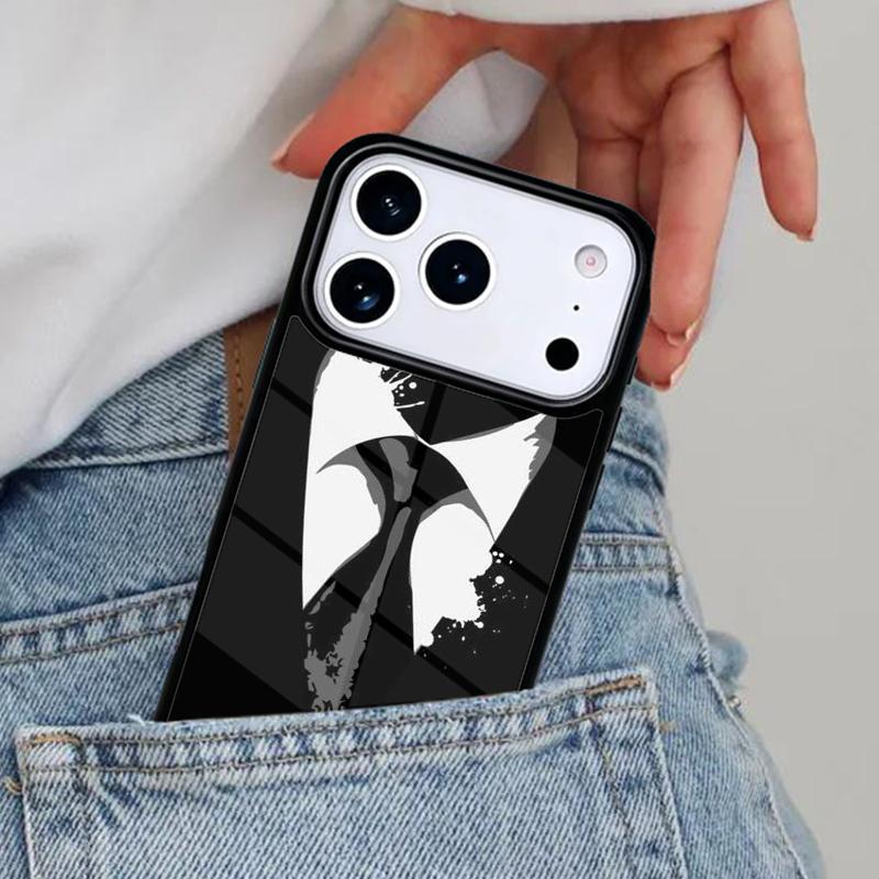 Man Suit Shirt Tie Phone Case for iPhone 17ProMax 12 13 14 15 16e 17 Pro Max Plus Air Cover