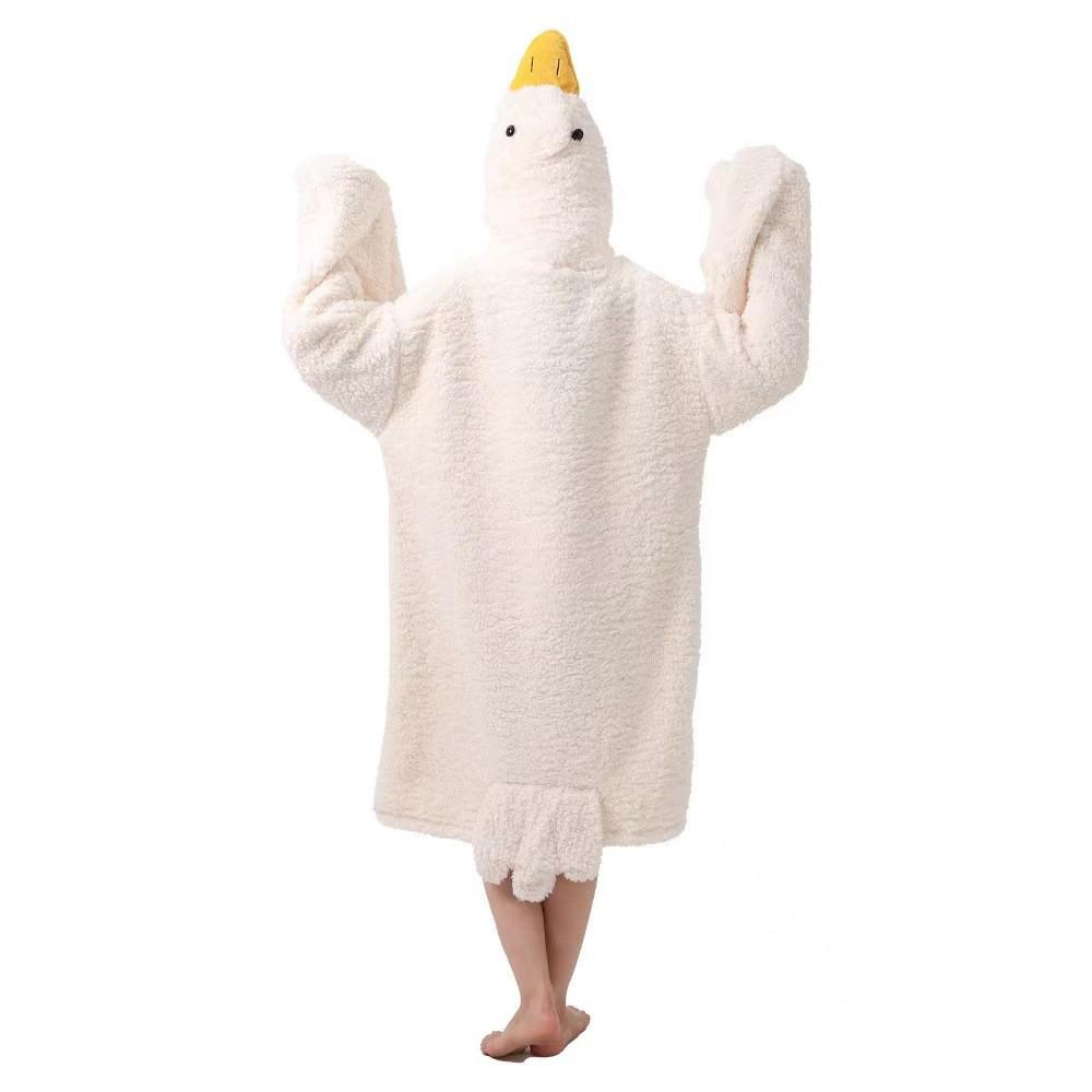 Pigiama con Oche in Pile Corallo Robe da Coppia – Spesso, Divertente, Lungo Camicia da Notte per Damigella d'Onore