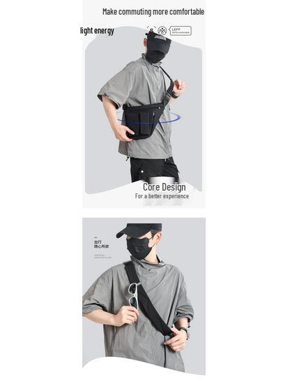 Men's Multifunctional Crossbody Triangle Bag - Casual Shoulder and Sports Chest Bag for Outdoor Cycling