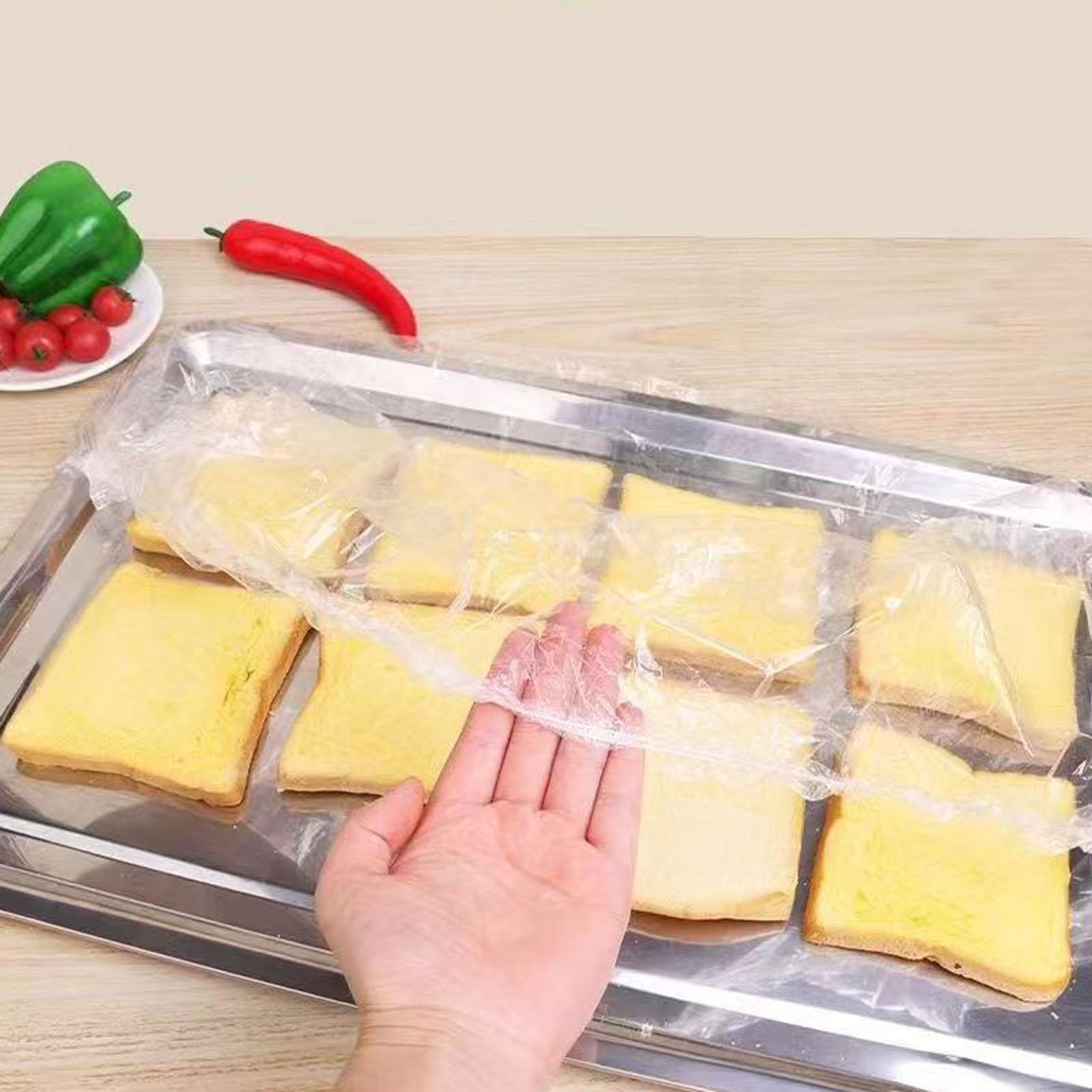 

Cling Film Tray Fresh,Keeping Cover , Transparent for Restaurant, Barbecue, Baking Trays/Bowls & Street Vending Scenarios S