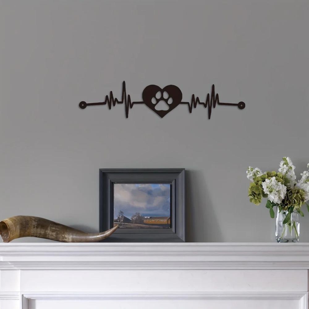 Металлическая табличка «Сердцебиение любителей питомцев» Уникальный настенный декор — фото 7