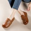 Fashion GKTINOO Genuine Leather Women's Shoes 2025 Autumn New Retro Flats Versatile Round Toe Soft Soled Solid Color Loafers