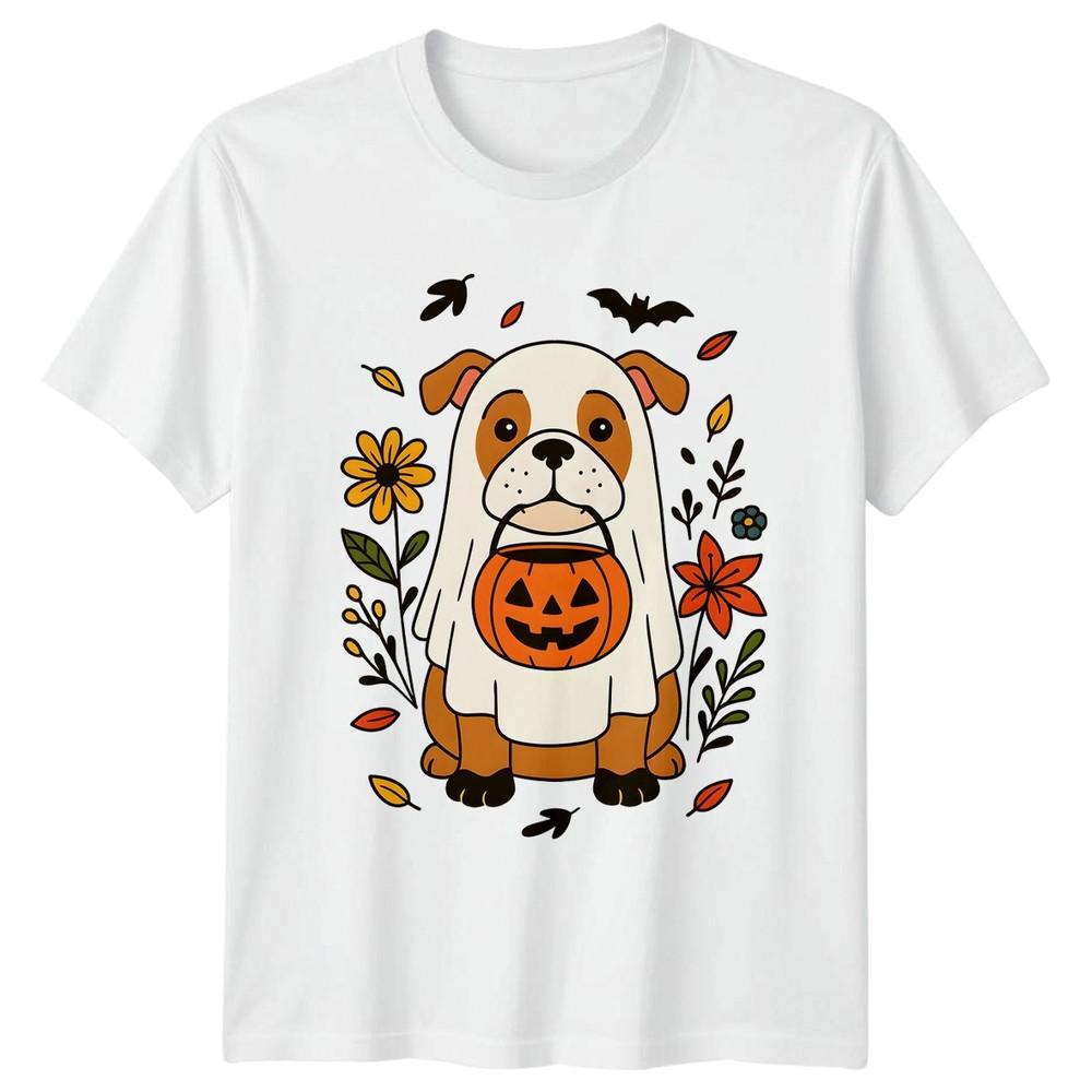 Cute Ghost Dog Unisexs TShirt Ghost Dog Halloween Halloween Gift For Her S