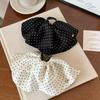 Gold Satin Polka Dot Hair Clip: Versatile and Elegant