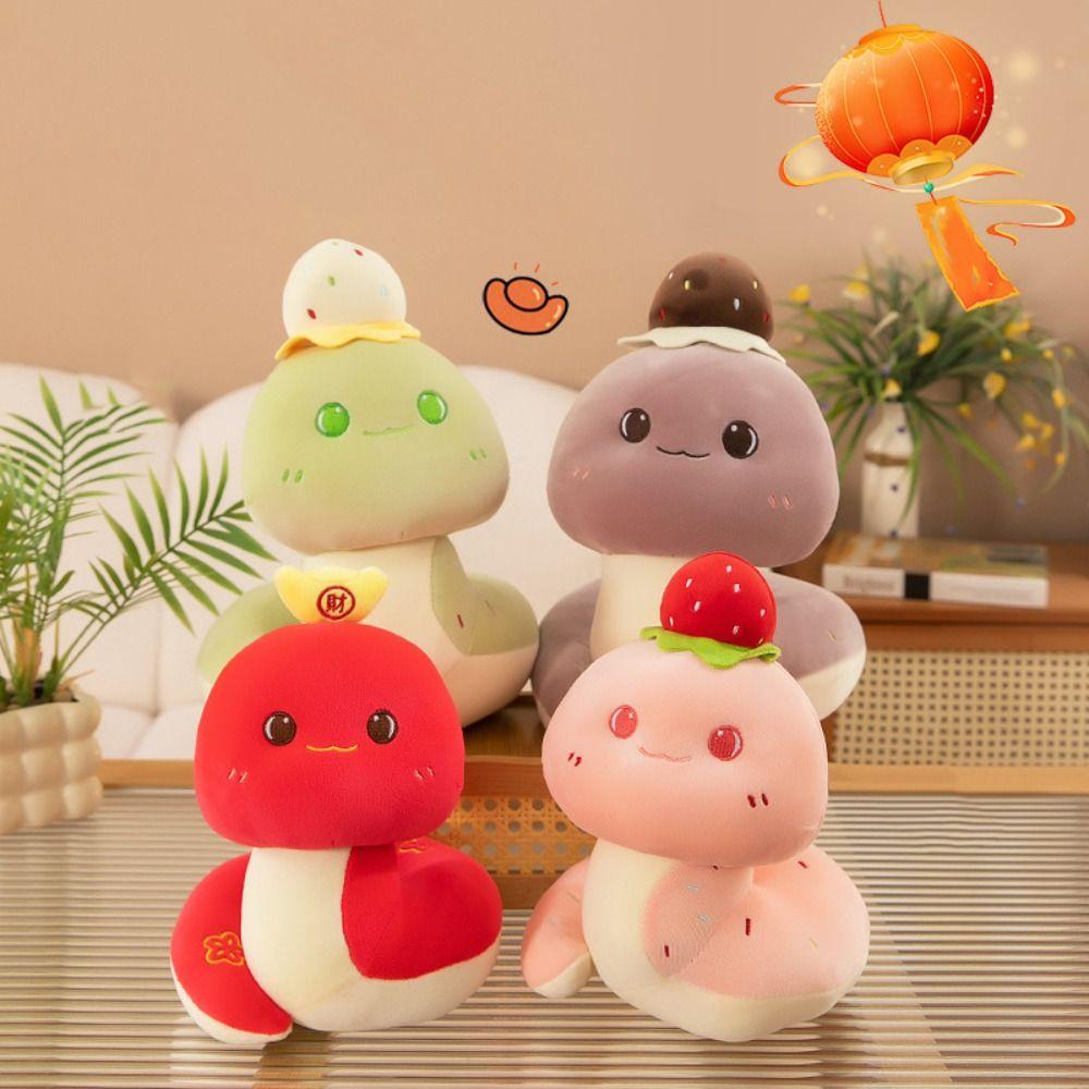 Chinese Style Wealth Snake Year Mascot Toy Good Luck Lucky Snake Doll Plushies Girls Toys