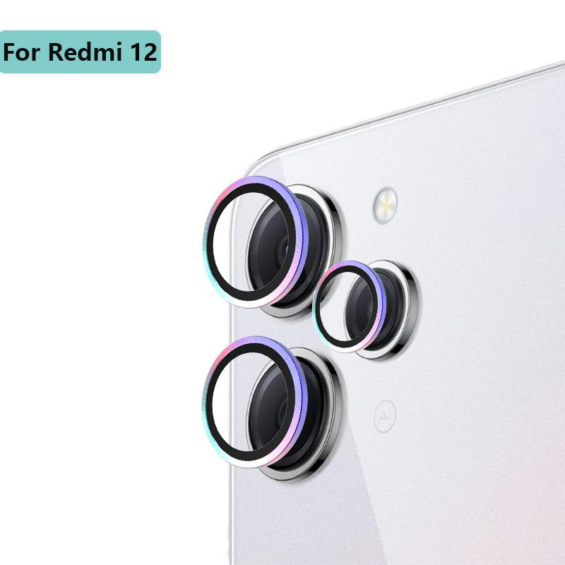 

Стекло кольца камеры для Xiaomi Redmi 12 Global Version Металлический протектор экрана на Redmi12 Защитный чехол для объектива For Redmi 12