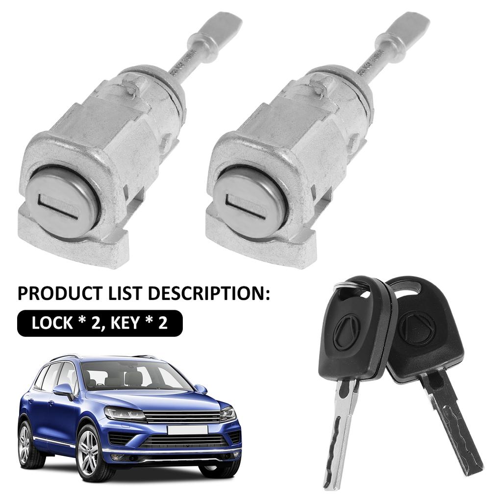 Válec zámku předních dveří auta se 2 klíči Sada na opravu předního řidiče pro automobilový průmysl Válec zámku dveří pro Golf 4 Mk4