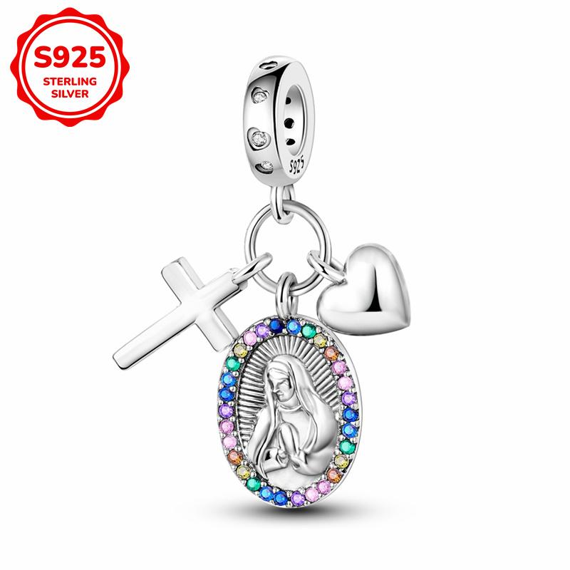 925 Silver Pink Cute Lovely Butterfly Perfume Girl Charms Beads Fit Bracelet DIY Making For Woman Jewelry