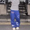 Blaue Sportstil bedruckte Jogginghose Herren und Damen Amerikanisches Streetwear-Gefühl Locker lässige Streetdance Nische lässige Hose