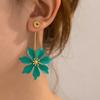 Fashionable Long Flower Earrings