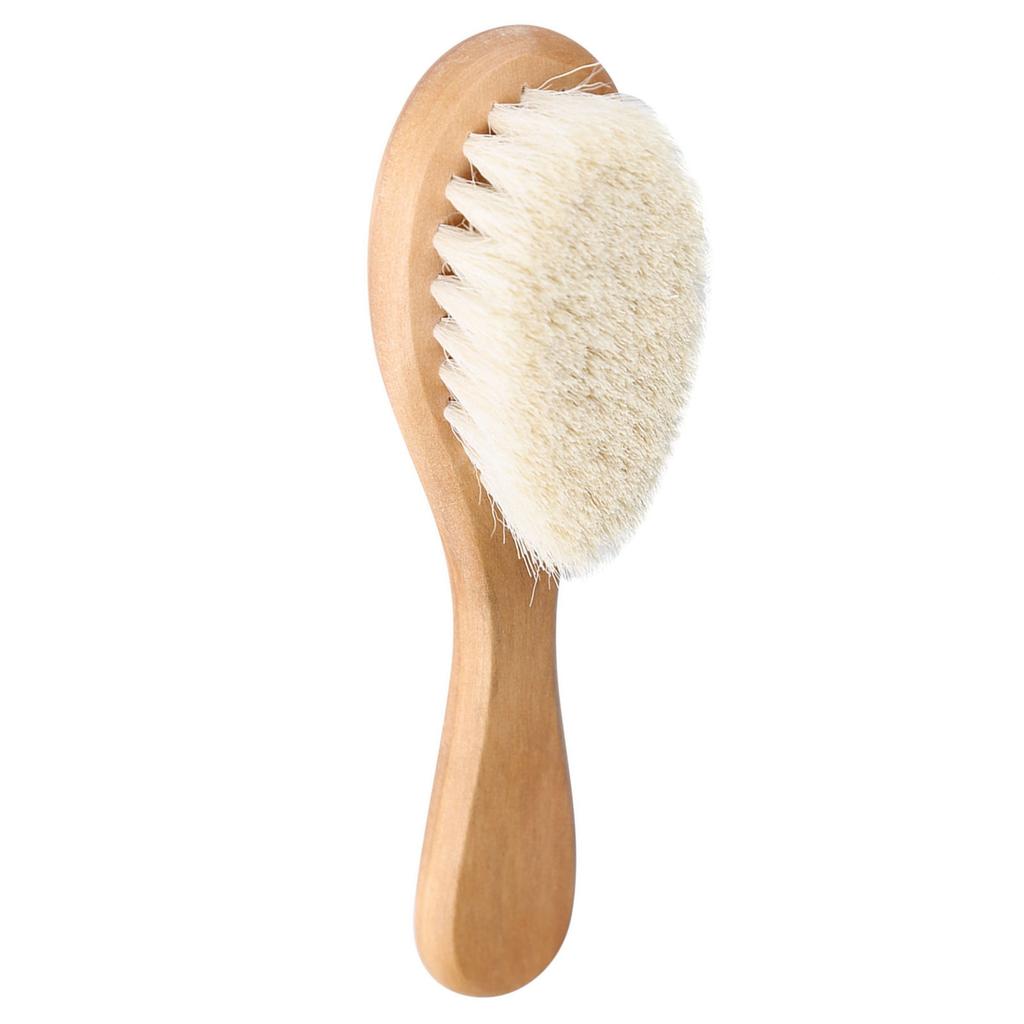 Grooming Comb Baby Comb Brush, Multifunction Natural Goat Hair Comb, Infant Hair Massage for Baby At Home