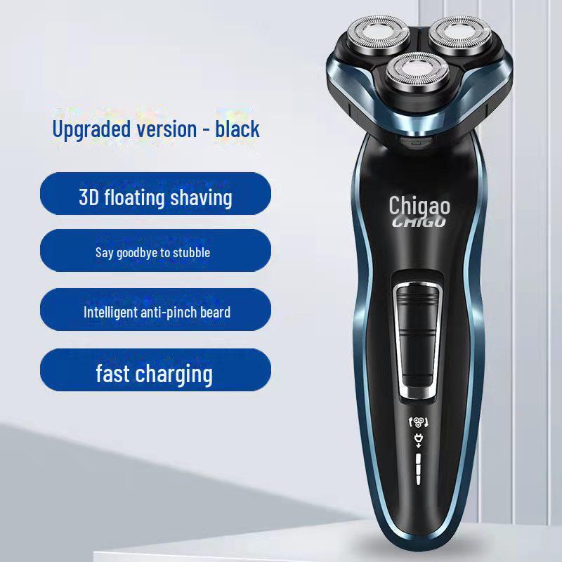 

Chigo Smart Men s Three-Blade Rechargeable Shaver - Fully Washable Beard Trimmer three blades чорний