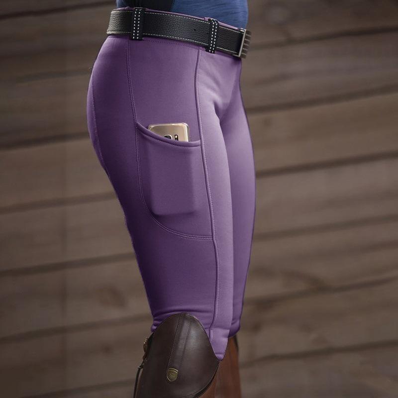 European Aristocratic Elastic Equestrian Pants - Women's Casual Hip-lifting Design