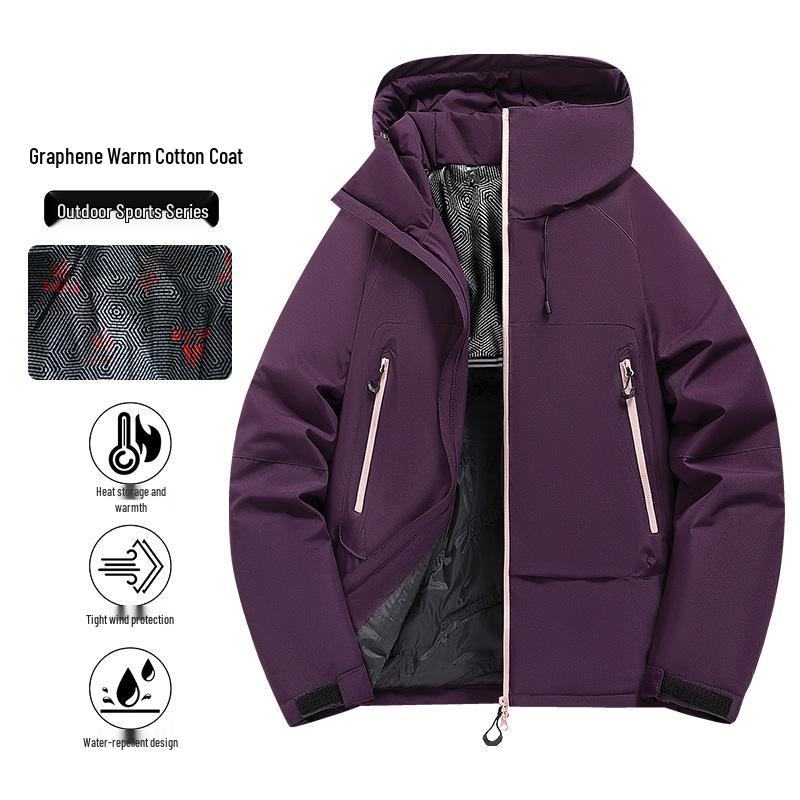 Graphene Winter Windproof Hooded Jacket, Thickened for Outdoor Mountaineering - Unisex 2025 Edition.