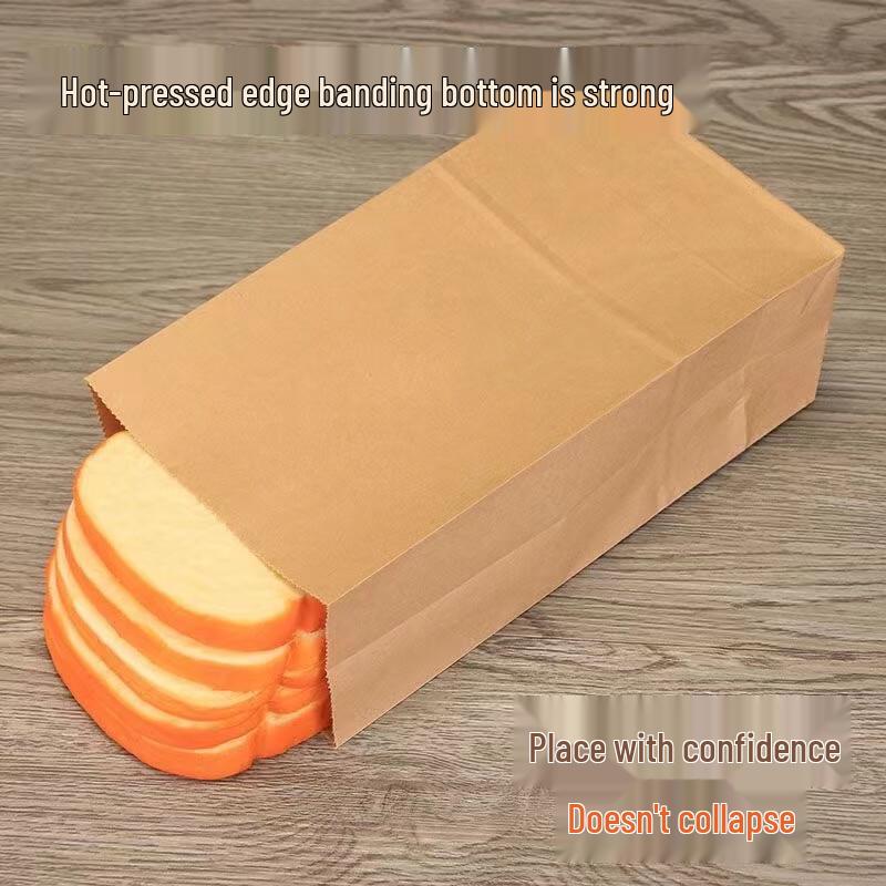 Oil-Proof Kraft Paper Food Delivery Bags