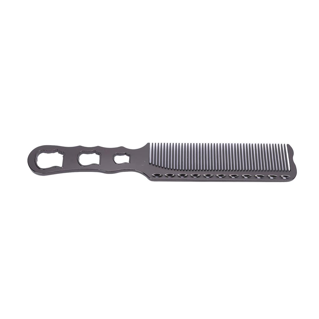 Metal Hair Comb Aluminum Fine Tooth Hair Cutting Flat Top Clipper Comb for Professional Stylists and Barbers
