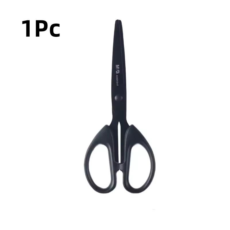 

M&G 160Mm Black Blade Scissors Wear-Resistant Stainless Steel Blade Not Easy To Glue Household Manual Life Durable Scissors Tool
