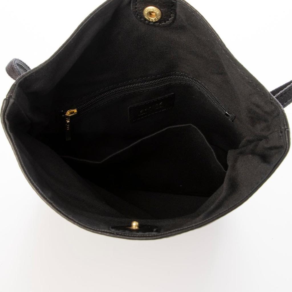 Perke Garment Leather Sustainable Mini Shoulder Bag 80-00-00093 Black