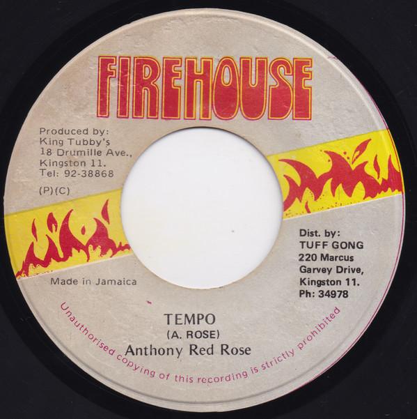 

7-дюймовая пластинка ANTHONY RED ROSE - Tempo NONE Firehouse 1985 Ямайский Регги, Ска и Даб Б/У
