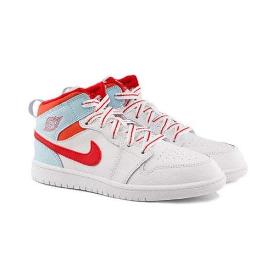 Air Jordan 1 Mid PS Topaz Mist Children s Basketball Shoes 640737-104 EU 31.5