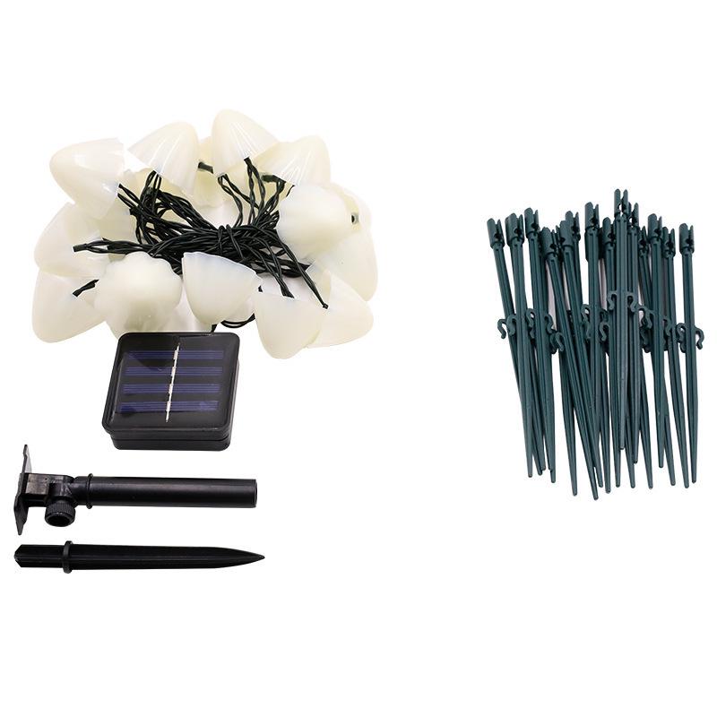 Wodoodporne Zewnętrzne LEDowe Solarnie Grzybowe Lampki Wbijane do Trawnika, Ogrodu, Dekoracji Świątecznej