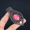 Pink Thulite Pendant Gemstone Jewelry, 999 Copper Wire Wrapped Pendant, Handmade Jewelry Birthstone Pendant, Gift For Him