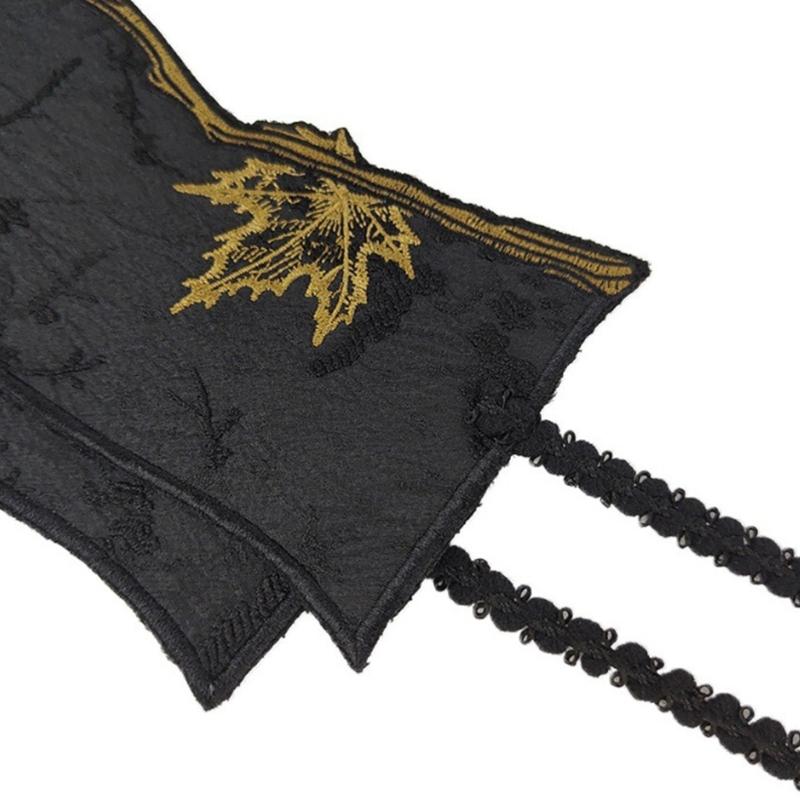 Adjustable Fabric Waistband With Ancient Maple Embroidery Width Belt For Cultural Event Photography Costume