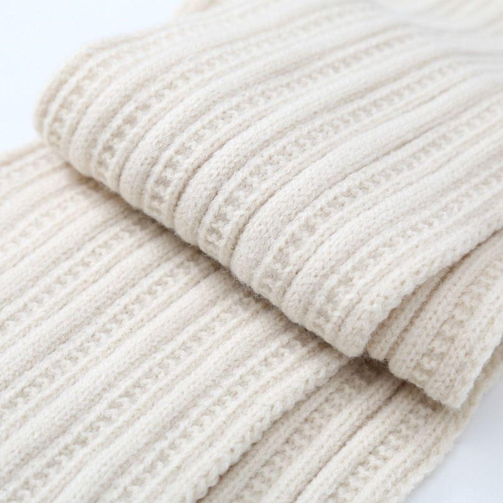 Knitting Wool Beanie Plush Warm Knitted Cap Comfortable Bear Children Scarf Hat Set Baby