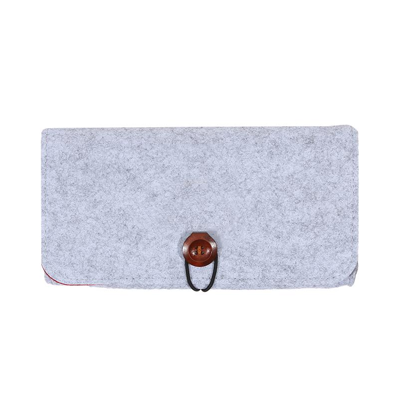 1pc Switch Felt Storage Bag Game Console Protective Cover Multifunction Card Charging Cable Case