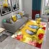 Colorful Parrot Carpet Animal Flower Rugs Kitchen Bathroom Entrance Non-Slip Carpet Bedroom Living Room Sofa Chair Decor Rugs