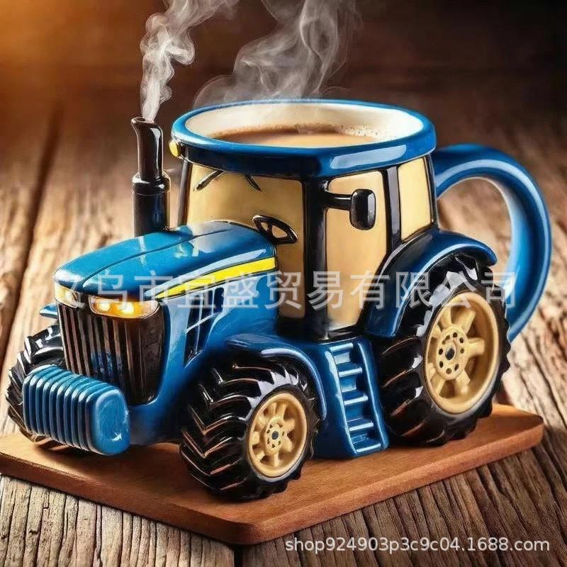 Vintage Farm Tractor Mug Retro Equipment Coffee Cup Farmhouse Decor