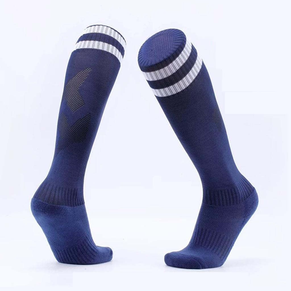 1Pair Soccer Socks Stripe Knee High Softball Baseball Team Sports Socks Breathable Football Socks for Men Women
