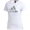 Adidas T Shirts Women's White Crew Neck Moderate Straight Fit FM9291
