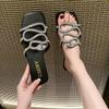 Crystal Rome Women's Slipper Summer Bling Flat Shoe Comfort Sandals for Women Outdoor Casual Party Flip Flops Slippers