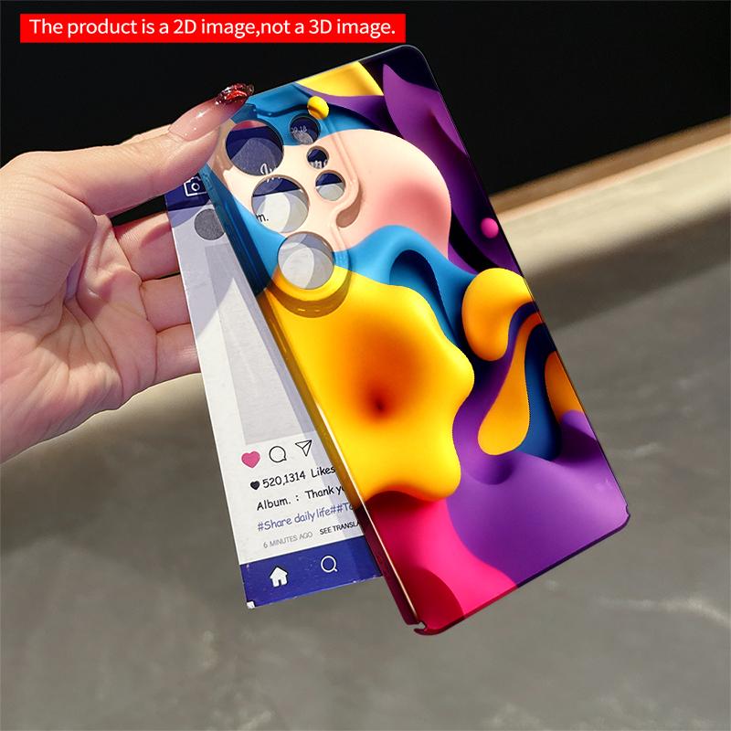 2DFlat Samsung Phone Case Vibrant Fluid Abstract Art Phone Case Applicable To Galaxy S23 S24 S25ULTRA S26 A12 A14 A15 A16 A54 A55